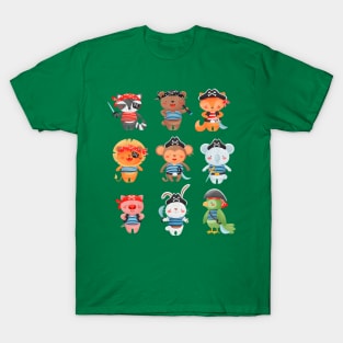 animal pirates cartoon T-Shirt